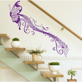 Butterfly Music Note Wall Decal